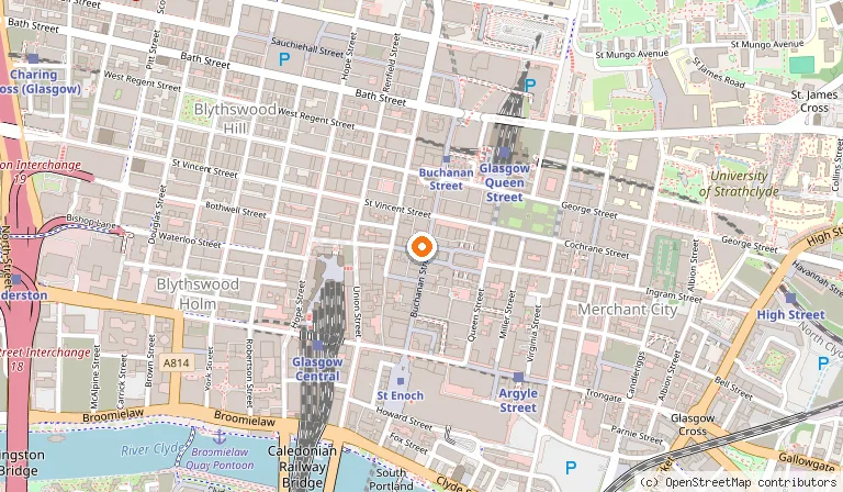 Map showing the location of TGI Fridays - Glasgow Buchanan Street in Glasgow