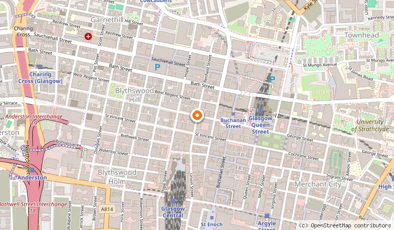 Map showing the location of The Address Glasgow in Glasgow