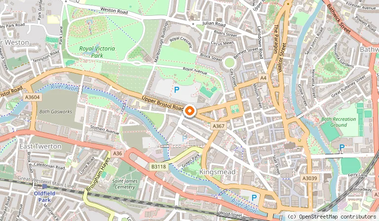 Map showing the location of The Bath House Boutique B&B - IN-ROOM Breakfast - FREE parking in Bath