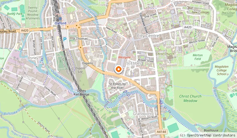 Map showing the location of The Breakfast Club Oxford in Oxford