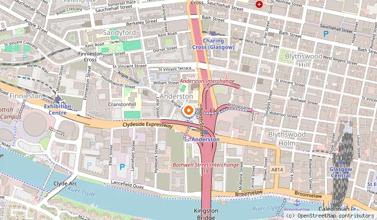 Map showing the location of The Buttery in Glasgow