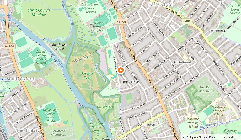 Map showing the location of The Chester Arms in Oxford