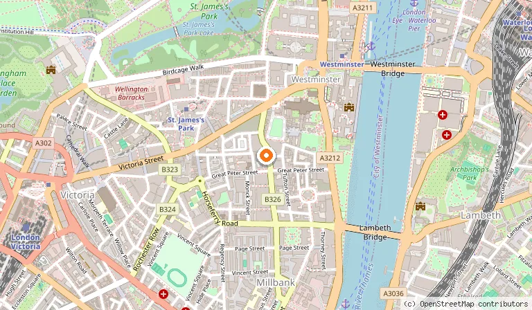 Map showing the location of The Cinnamon Club in London