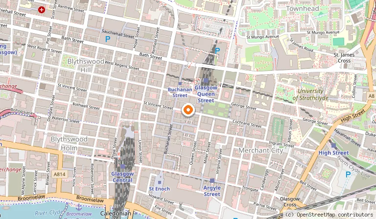 Map showing the location of The Citizen Glasgow in Glasgow