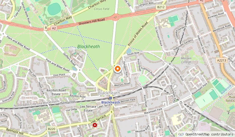 Map showing the location of The Clarendon Hotel in London
