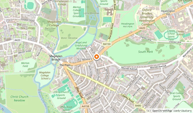 Map showing the location of The Coconut Tree Oxford in Oxford