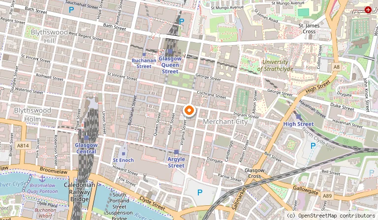 Map showing the location of The Corinthian Club in Glasgow