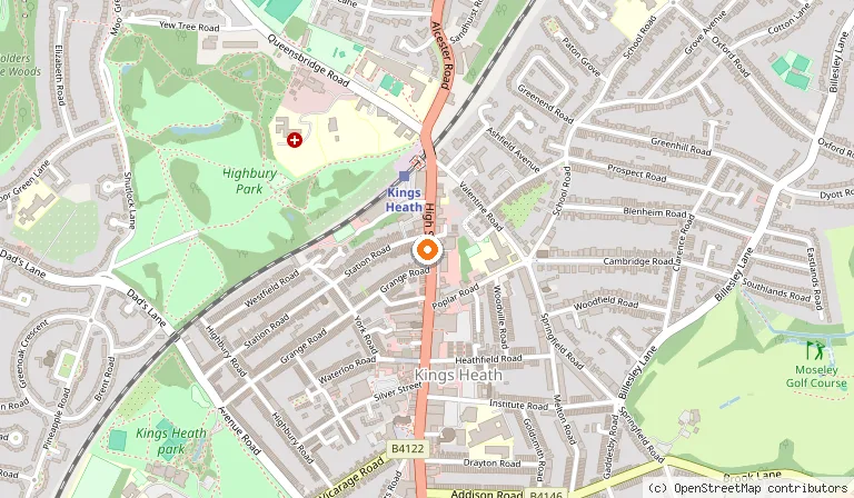 Map showing the location of The Early Bird Bakery in Birmingham
