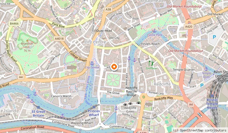 Map showing the location of The Famous Royal Navy Volunteer in Bristol