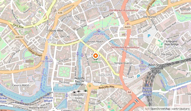 Map showing the location of The Fleece in Bristol
