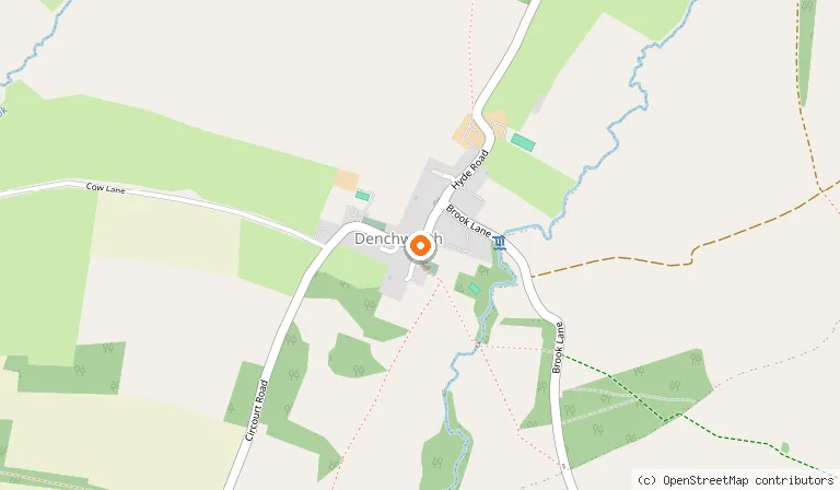 Map showing the location of The Fox Inn, Denchworth, Near Wantage, Oxford in Oxford
