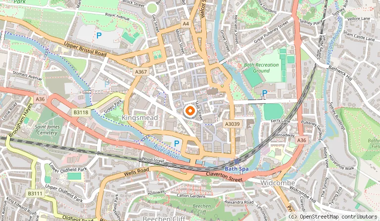 Map showing the location of The Gainsborough Bath Spa in Bath