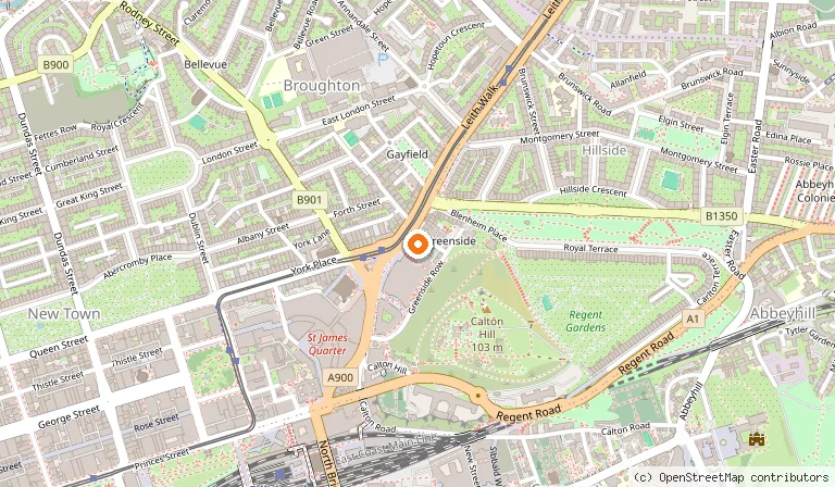 Map showing the location of The Glasshouse, Autograph Collection in Edinburgh