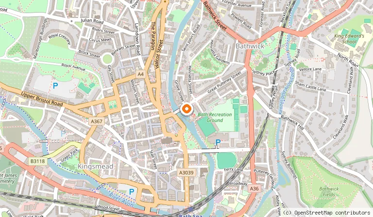Map showing the location of The Herd Steak Restaurant in Bath