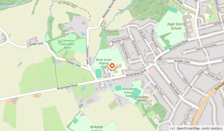 Map showing the location of The Hidden Gem Cafe in Sheffield