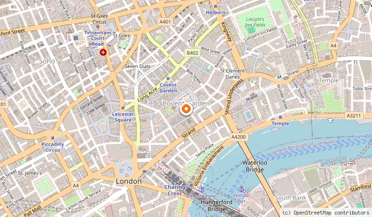 Map showing the location of The Ivy Market Grill in London