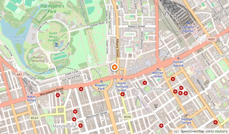 Map showing the location of The Level at Melia White House in London