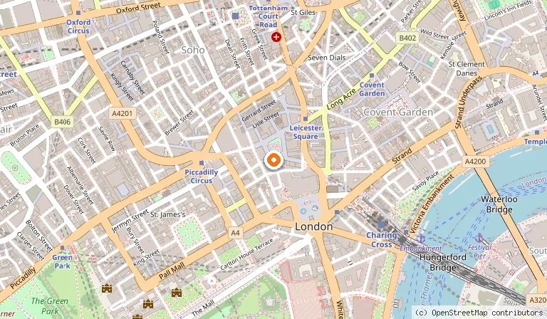 Map showing the location of The Londoner in London