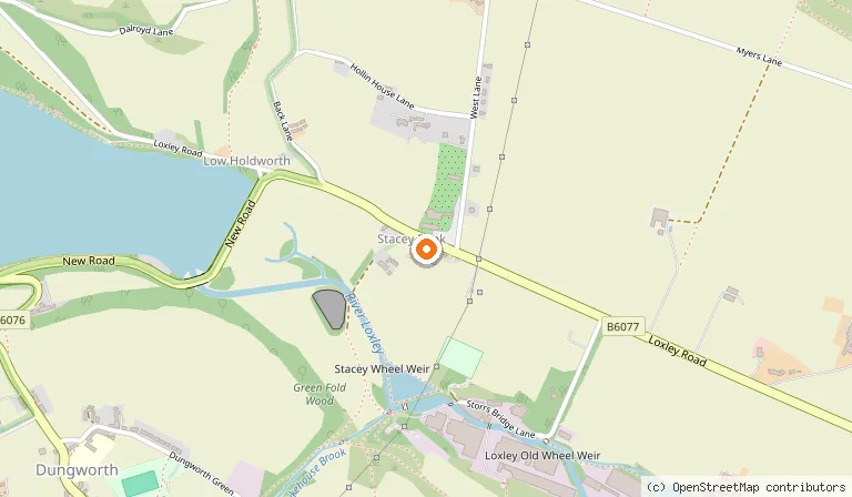 Map showing the location of The Nags Head in Sheffield