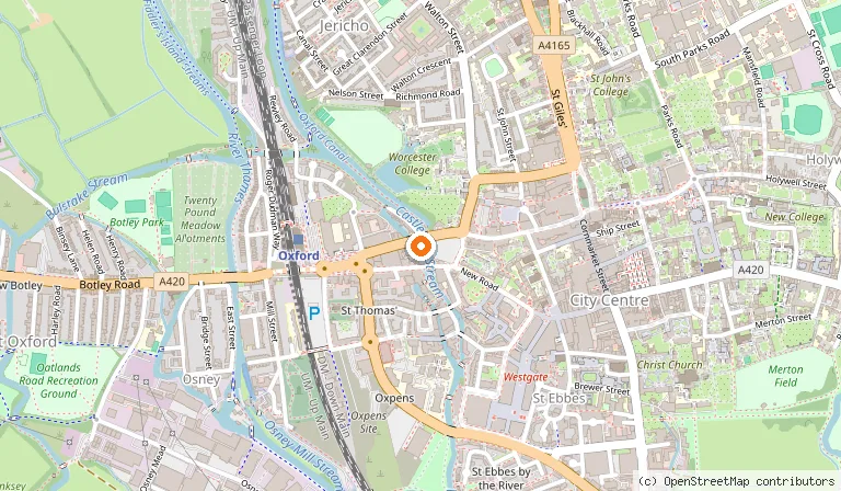 Map showing the location of The Oxford Retreat in Oxford