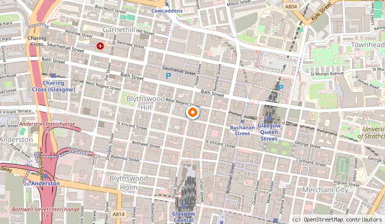 Map showing the location of The Pot Still in Glasgow