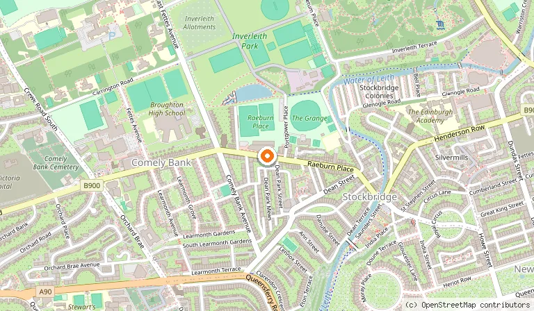 Map showing the location of The Raeburn in Edinburgh