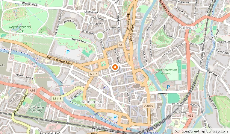 Map showing the location of The Raven in Bath