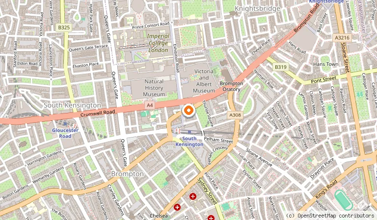 Map showing the location of The Rembrandt in London