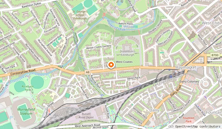 Map showing the location of The Roseate Edinburgh in Edinburgh