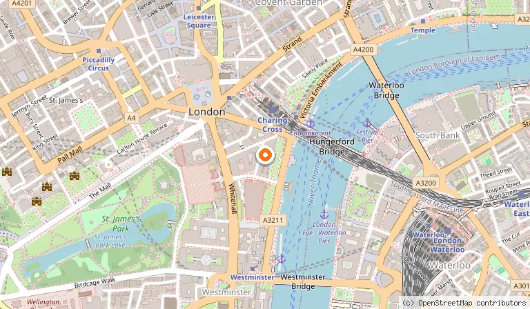 Map showing the location of The Royal Horseguards Hotel London in London