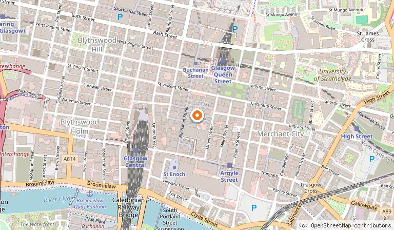 Map showing the location of The Social in Glasgow