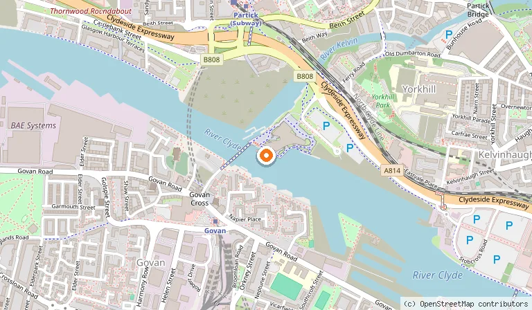 Map showing the location of The Tall Ship Glenlee in Glasgow