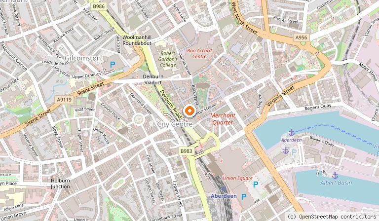 Map showing the location of The Tippling House in Aberdeen