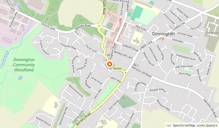 Map showing the location of The Venus Restaurant in Sheffield