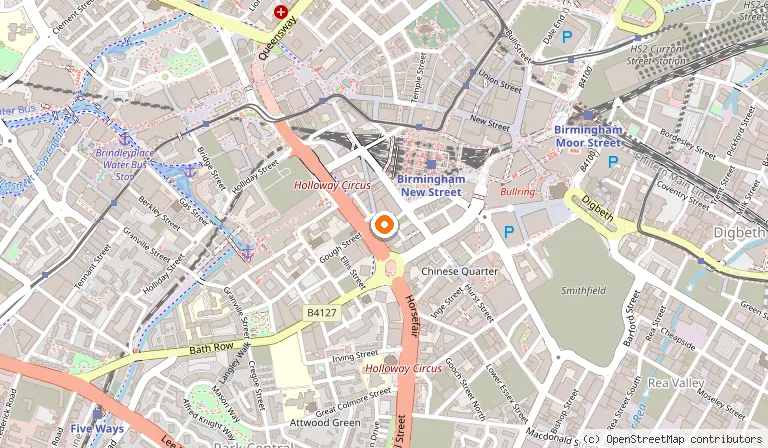 Map showing the location of The Victoria, Birmingham in Birmingham