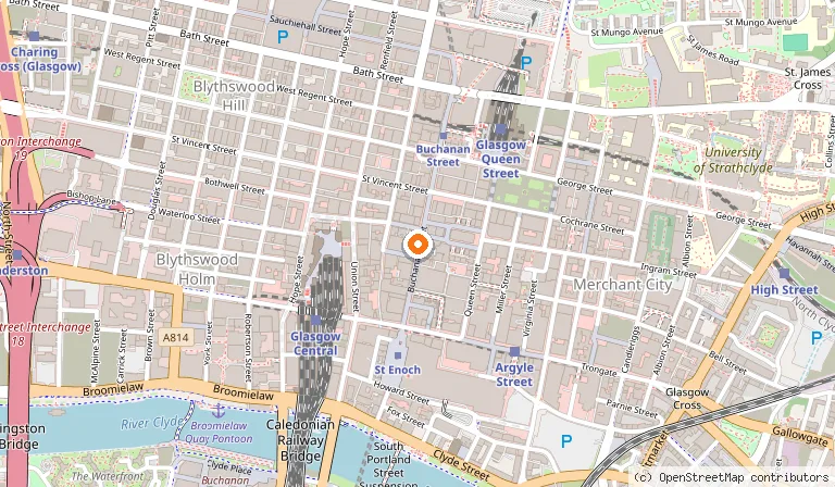 Map showing the location of The Willow Tea Rooms in Glasgow