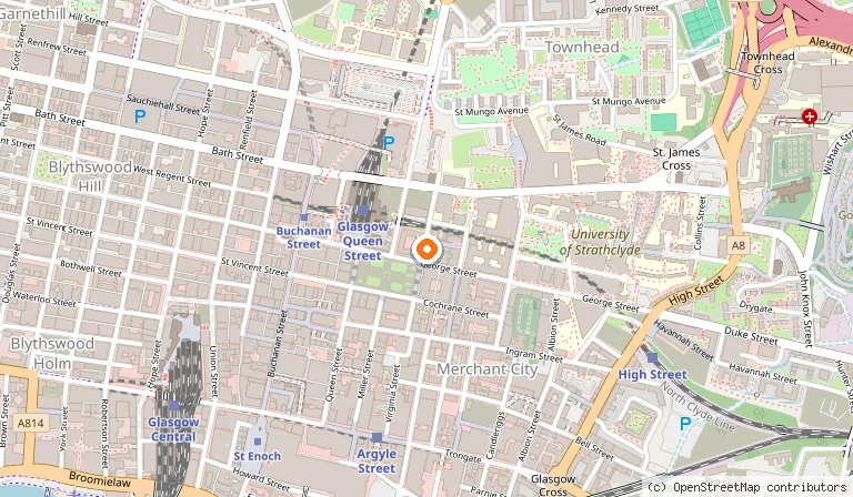 Map showing the location of The Z Hotel Glasgow in Glasgow