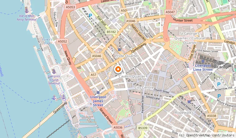 Map showing the location of The Z Hotel Liverpool in Liverpool