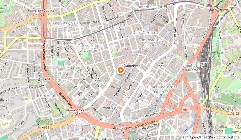 Map showing the location of TheLight-Sheffield in Sheffield