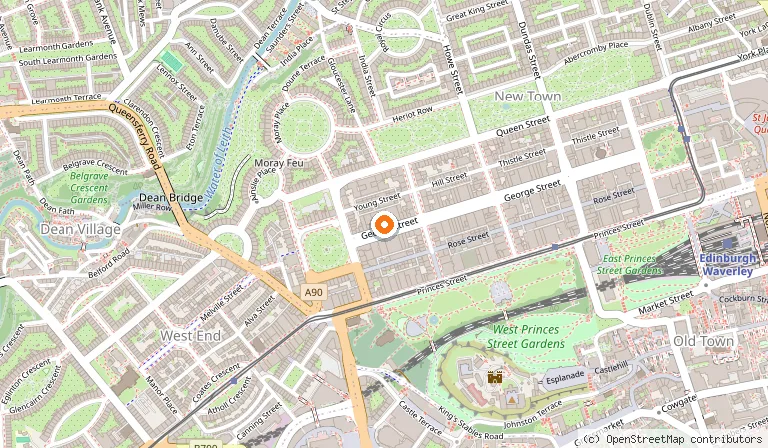 Map showing the location of Tigerlily in Edinburgh