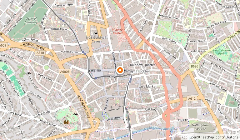 Map showing the location of Tilt in Nottingham