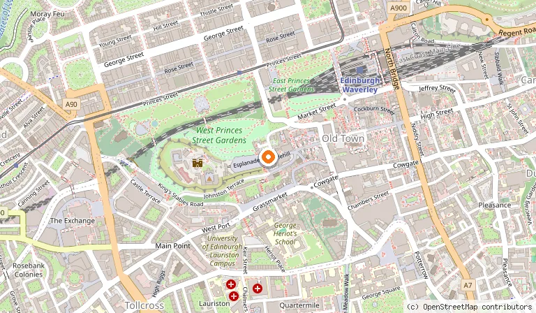Map showing the location of Timberbush Tours in Edinburgh