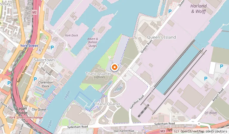 Map showing the location of Titanic Belfast in Belfast