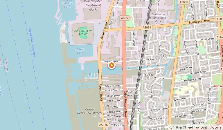 Map showing the location of Titanic Hotel Liverpool - Stanley Dock in Liverpool