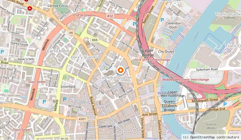 Map showing the location of Top Blade in Belfast