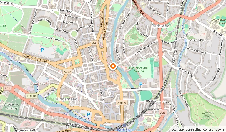 Map showing the location of Turtle Bay Bath in Bath