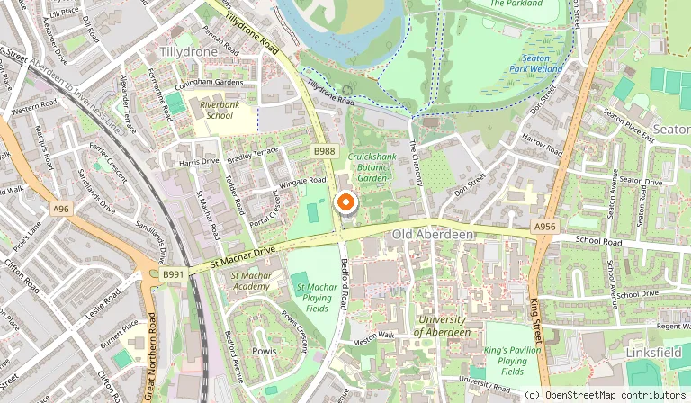 Map showing the location of University of Aberdeen Zoology Museum in Aberdeen