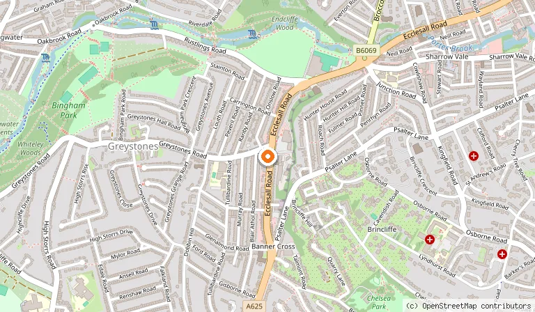 Map showing the location of Urban Choola in Sheffield
