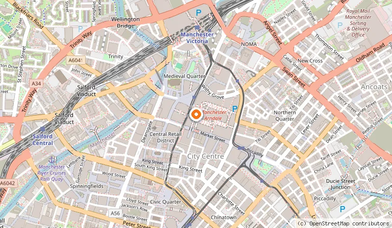 Map showing the location of Urban Playground in Manchester
