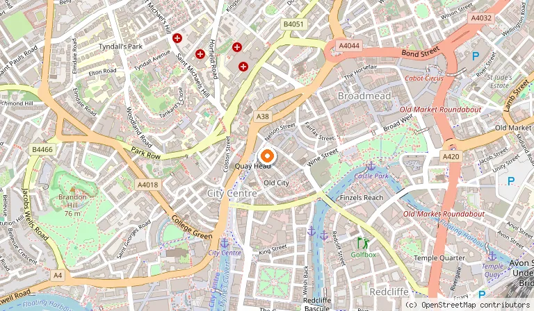 Map showing the location of Urban Tandoor in Bristol